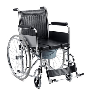 Silla de ruedas manual Foshan Oriental FS681 con asiento para inodoro para personas mayores y discapacitadas - Product Image 1