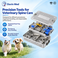 Davin Med ensemble d'instruments à vis pour pédicule de la colonne vertébrale vétérinaire pour chiens chats petits animaux Kit de fixation de la colonne vertébrale chirurgicale Factory Direct