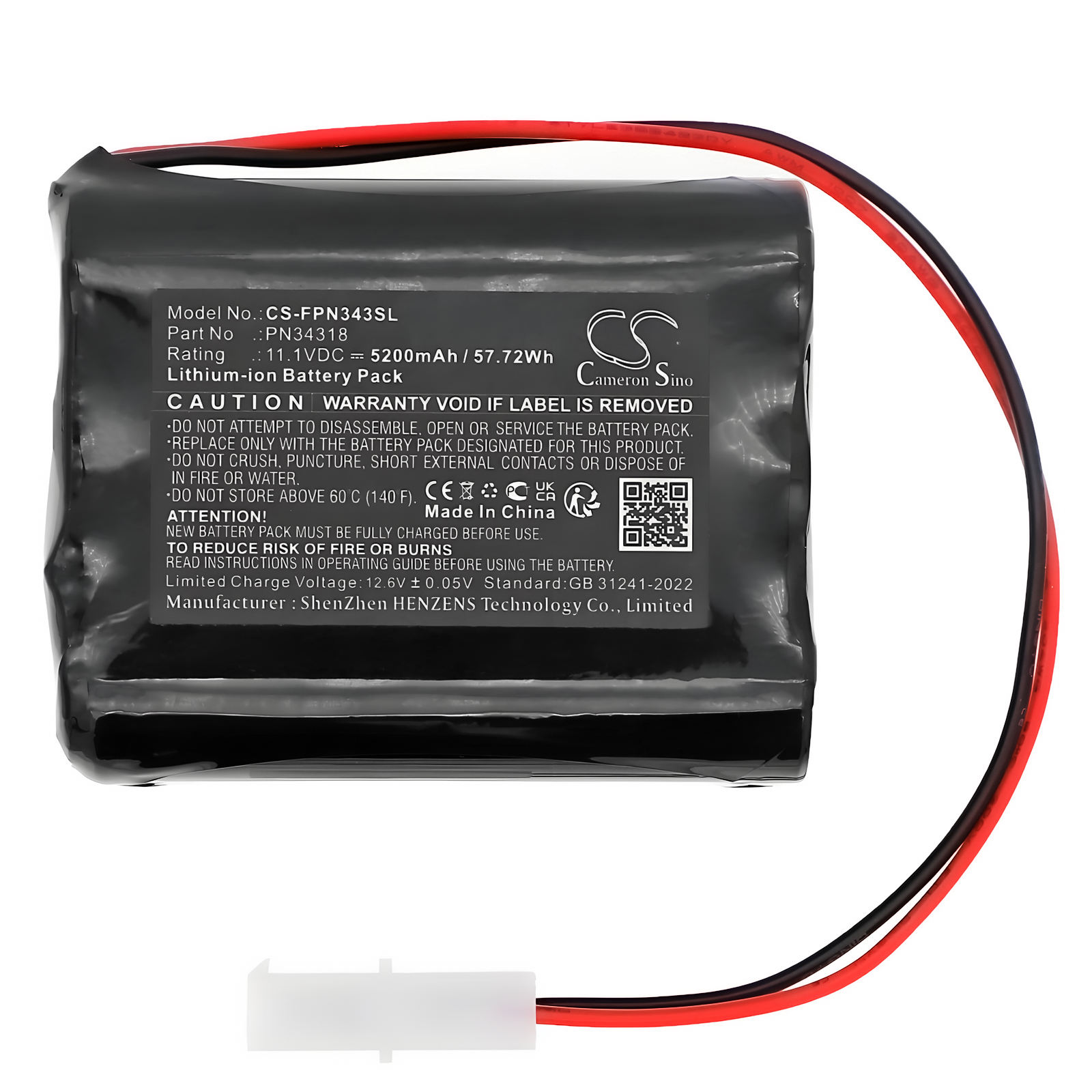 Cameron Sino Battery for Foxpro Banshee - 6000 Cycles, image size:1600x1600
