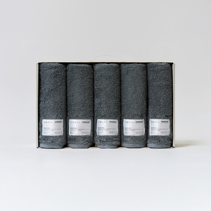 Best Selling Five Piece Gift Boxed Minimalist Gray Cotton <b>Towel</b> <b>Set</b> For Contemporary Bathroom Essentials - Product Image 5
