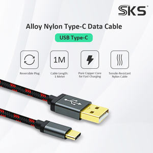 Câble USB-<span class=keywords><strong>A</strong></span> vers Type-C tressé en denim SKS 1m/2m 5A PD Charge rapide Conducteur en cuivre pur Gaine en nylon blindage <span class=keywords><strong>Imprimante</strong></span> IOS - Product Image 2