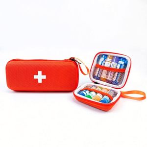 Professional Custom Hard Shell EVA Orange Pill <b>Storage</b> Case Travel Portable EVA First Aid Emergency Kit for 24 Pill Bottles - Product Image 2