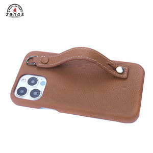 Étui de téléphone en cuir véritable de luxe, antichoc, protège le téléphone, étui de téléphone avec bande de protection pour le poignet, étui de téléphone tendance - Product Image 5