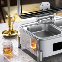 Expédition mondiale, équipement de service de buffet de construction robuste, cuisinière de service de buffet, cuisinière de buffet pour la restauration, utilisation en hôtel et restaurant