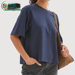 T-shirt en coton léger et ample pour femme, coupe décontractée, manches courtes, col rond, doux, respirant, confortable, pour l'été et le quotidien - Product Image 3