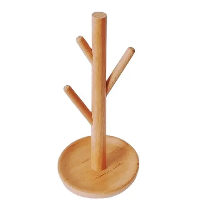木製ネックレスジュエリーディスプレイラックブレスレットスタンド卸売ブナの木の形卓上オーガナイザーに最適
