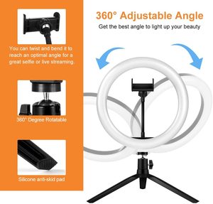 Mamen-anneau lumineux <span class=keywords><strong>de</strong></span> studio photo professionnelle tik tok, 10 pouces, avec trépied, lampe, éclairage annulaire pour selfie, diffusion en direct, studio photo - Product Image 4