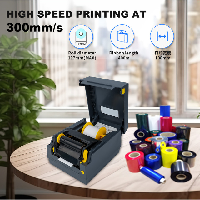 JT453 Satin Ribbon Printer Fabric Label Maker Thermal Transfer for Clothing with Wash Care Label Printing Machine