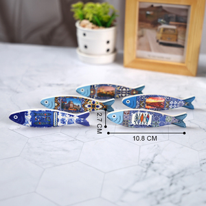 Aimants de réfrigérateur en céramique thème Fujian, motif paysage urbain de <span class=keywords><strong>Porto</strong></span>, motif Azulejo, marque DJ, écologiques, durables, souvenirs de <span class=keywords><strong>voyage</strong></span>, décoration intérieure - Product Image 5