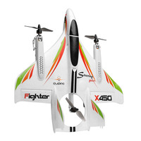 Радиоуправляемый самолет WLtoys X450 3D 6CH с бесщеточным двигателем, из EPO, для трюков, 2.4G, планер с фиксированным крылом и LED-подсветкой
