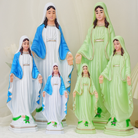 Statue de la Vierge Marie en résine lumineuse de 50 cm, objets décoratifs, décoration de la maison, articles de luxe, figurine religieuse, décoration de table et de chambre