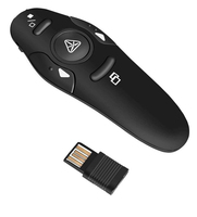 Presentador Inalámbrico PPT con Láser Rojo, Presentación PowerPoint, Láser Inalámbrico RF de 2.4GHz, Lápiz para Pasar Páginas, Control Remoto USB R400, Ratón