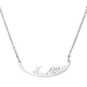 2020 nouveau Snowboarder collier en acier inoxydable pour femmes Surf mer pendentif collier océan vagues collier plage cadeau pour surfeur - Product Image 1