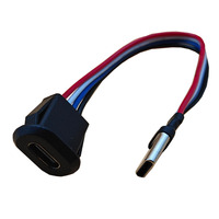 Cable USB C Macho a Hembra de 4 Vías para Montaje en Panel