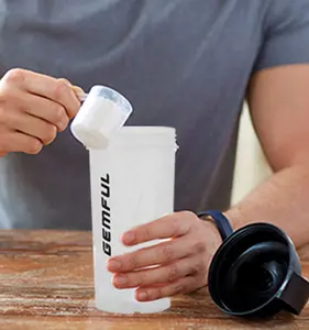 2024 Populaire Groothandel Plastic Proteïne Shaker Mixer Direct Drinkwater Fles Voor Gym & Reizen Voor Volwassenen