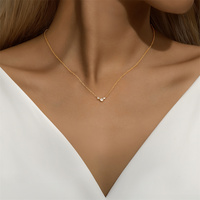 Nouvelle arrivée 925 tendance ronde géométrie Zircon 18K collier jeune fille