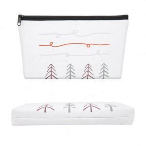 Sublimation Women Fashion Lightweight Canvas Cosmetic <b>Bag</b> Travel Commercial Makeup Remover Toilet <b>Bag</b> With Bottom - Product Image 1