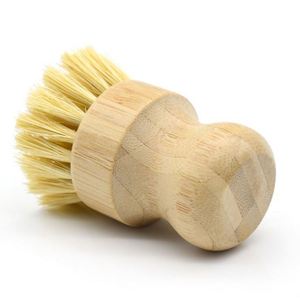 Kitchen Wooden Handle Cleaning Tools Bamboo Small <b>Scrub</b> <b>Brush</b> Coconut Bristles Pot <b>Brushes</b> Dish Scrubber Sisal Cleaning <b>Brush</b> - Product Image 6