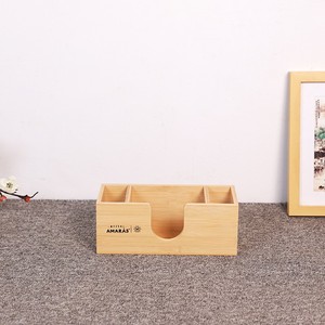 Wooden Pen Holder Cosmetic Storage Box Simple <b>Large</b> Capacity Stationery Makeup Brush Organizer For Office <b>Desk</b> Students - Product Image 4