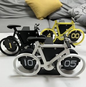 Xe Đạp Hình Retro Sáng Tạo Kỹ Thuật Số Lật Đồng Hồ Cho Bàn Trang Trí Nội Thất Độc Đáo Bàn Đồng Hồ Ngày Đài Phát Thanh Cho Trang Chủ Chuyển - Product Image 5