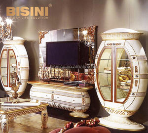 Coiffeuse de style <span class=keywords><strong>Baroque</strong></span> classique, diamant décoratif à motif vintage, imitation diamant, blanc et or brillant, avec miroir, 1 pièce - Product Image 6