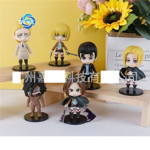 6 pièces/ensemble 10CM Shingeki No Kyojin Eren Hanji Ani Ackerman recueillir épée la dernière <span class=keywords><strong>saison</strong></span> Anime Figure Rivaille Ackerman <span class=keywords><strong>guerre</strong></span> - Product Image 5