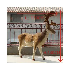 Stuffed Big Animal Home Decor Moose Garden Luxury Xmas Ornaments Easter New Year Furry Reindeer Taxidermy Animal For Sale