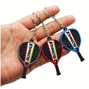 Wsnbwye Sport Creative Metal Mini Tennis Racket Keychain Keyring Key Chain For Women Men Car Keyring