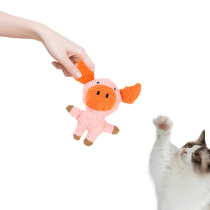 Funny Interactive Pig-Shaped <b>Squeaky</b> Dog Toy Plush Chew Toy for Small Medium Pets Eco-Friendly Cartoon Style Toy Supplies - Product Image 3