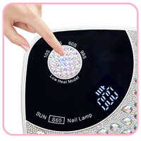 Nouvelle lampe à ongles LED sans fil professionnelle haute puissance 108W à lumière rouge, rechargeable, avec fonction de rappel sonore, pour salon et usage domestique, pour le durcissement du gel UV