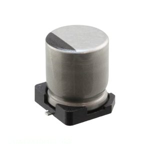 Condensador de Aluminio SMD de Montaje en Superficie, Canal del Fabricante, 33UF 20% 35V, UUA1V330MCL1GS, 33 uF - Product Image 1