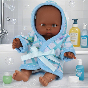 New 5.5-inch Cute Hoodie Convertible African Black Reborn <b>Doll</b> Children Pretend <b>Play</b> Toy Wholesale - Product Image 4