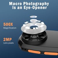 Handheld Digital Microscope with 2.0 Inch IPS Color Screen, Portable 2MP 500x Magnification Magnifying Glass for Kids