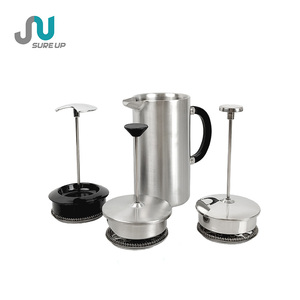 Cafetera Francesa de Acero Inoxidable de Alta Gama <span class=keywords><strong>con</strong></span> Asa y Tapa, Ecológica, Portátil, Aislamiento Térmico, Irrompible - Product Image 5