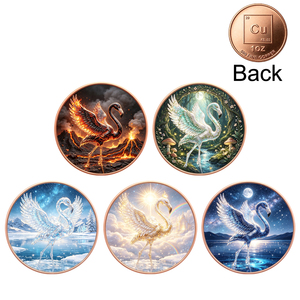 Wholesale Challenge <strong>Coin</strong> Custom 1oz 5oz .999 Fine Red Copper Crystal <strong>Flamingo</strong> Enamel Copper <strong>Coin</strong> for Exhibition Souvenir - Product Image 1