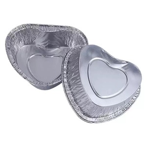 Contenedor desechable de papel de aluminio en forma de corazón para tartaletas, bandejas de papel de aluminio para hornear, suministros de grado alimenticio, bandeja para tartaletas de huevo - Product Image 3