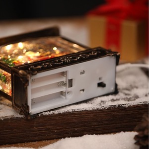 Dropshipping Shopify, Globo de Nieve Musical Navideño con Luces, Figura de Papá Noel, Decoración Festiva para Mesa - Product Image 3