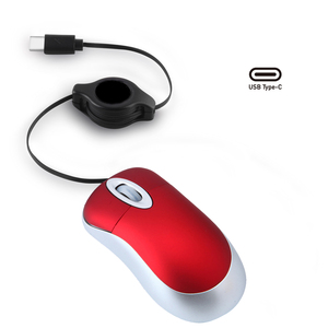 Mini có dây <span class=keywords><strong>USB</strong></span> C Loại C có thể thu vào cáp quang du lịch chuột cho Macbook và tất cả các loại C các thiết bị - Product Image 4