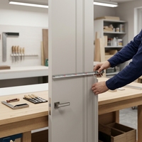 Porte intérieure en mélamine imitation bois style français, panneau de porte en bois d'acajou pour projet de chambre à coucher