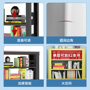 Steel Bookshelf For Kids Living Room Storage Rack Iron Shelf Simple Design Standing Type Self Assembly Rectangle Shape - Product Image 4