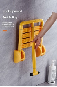 HEWEI Sedile <span class=keywords><strong>Doccia</strong></span> Moderno Quadrato in Acciaio Inox Cromato, Montaggio <span class=keywords><strong>a</strong></span> Parete, Ecologico, Pieghevole, Antiscivolo in ABS, Colore Personalizzabile - Product Image 3