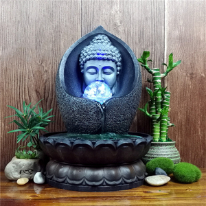 <span class=keywords><strong>Fontaine</strong></span> d'eau intérieure créative cascade Statue de <span class=keywords><strong>bouddha</strong></span> table résine artisanat <span class=keywords><strong>fontaine</strong></span> d'eau intérieure avec boule décoration <span class=keywords><strong>fontaine</strong></span> de <span class=keywords><strong>bouddha</strong></span> - Product Image 1