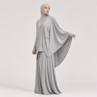 Ensemble de prière modeste pour femmes musulmanes, long khimar, haut et pantalon large, ensemble abaya islamique