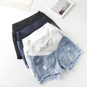 Shorts <span class=keywords><strong>en</strong></span> <span class=keywords><strong>jean</strong></span> pour femmes enceintes, vêtements d'été, taille basse, shorts de maternité, jeans amples pour femmes enceintes - Product Image 1