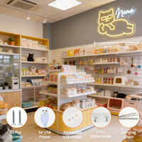 Neonawall Enseigne néon LED murale USB personnalisable avec nom et motif Cool Cat et lunettes de soleil pour animalerie, café pour chats, diffusion en direct, chambre et décoration de fête