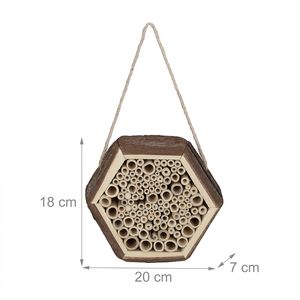 Maison hexagonale d'abeille d'hôtel d'abeille sauvage avec la boucle pour accrocher - Product Image 3