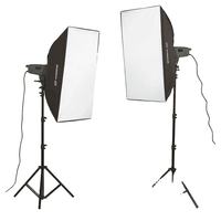 Visico Kit d'éclairage de boîte à lumière LED pour photographie 75W Tête de lumière LED 5600K Température avec trépied