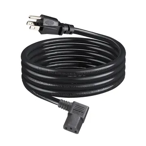 18/3 5Ft American Cable SVT 3-prong Type A Ac Plug angle kettle lead C13 To Nema 5-15p Power Cord