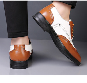 Formal Leather High Quality Luxury Mens Dress Shoes <strong>Brogue</strong> Shoes for Office Business - Product Image 2