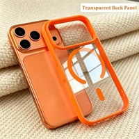 Coque de téléphone transparente magnétique en acrylique avec charge sans fil pour iPhone 18 Pro Max 17 Air 16 15 14 Plus 13 12 Pro